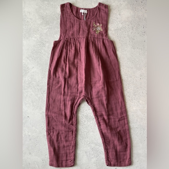 NWT Jamie Kay Organic Cotton Muslin Chelsea Onepiece Sugar Plum 3 yr - Picture 4 of 7